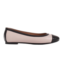 Marco Shoes Balerini comozi, cu ornamente bej negru Marco Shoes Balerini comozi, cu ornamente bej negru