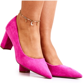 PS1 Pompe din piele intoarsa pe un bar fuchsia Abbey roz