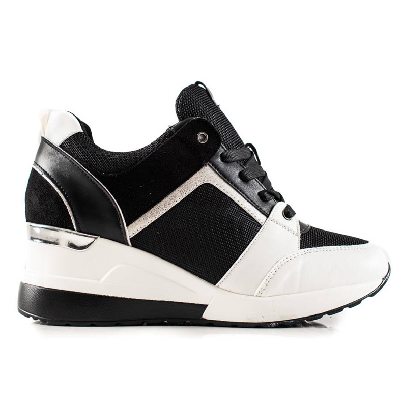 TRENDI Adidași ușori cu pană alb negru