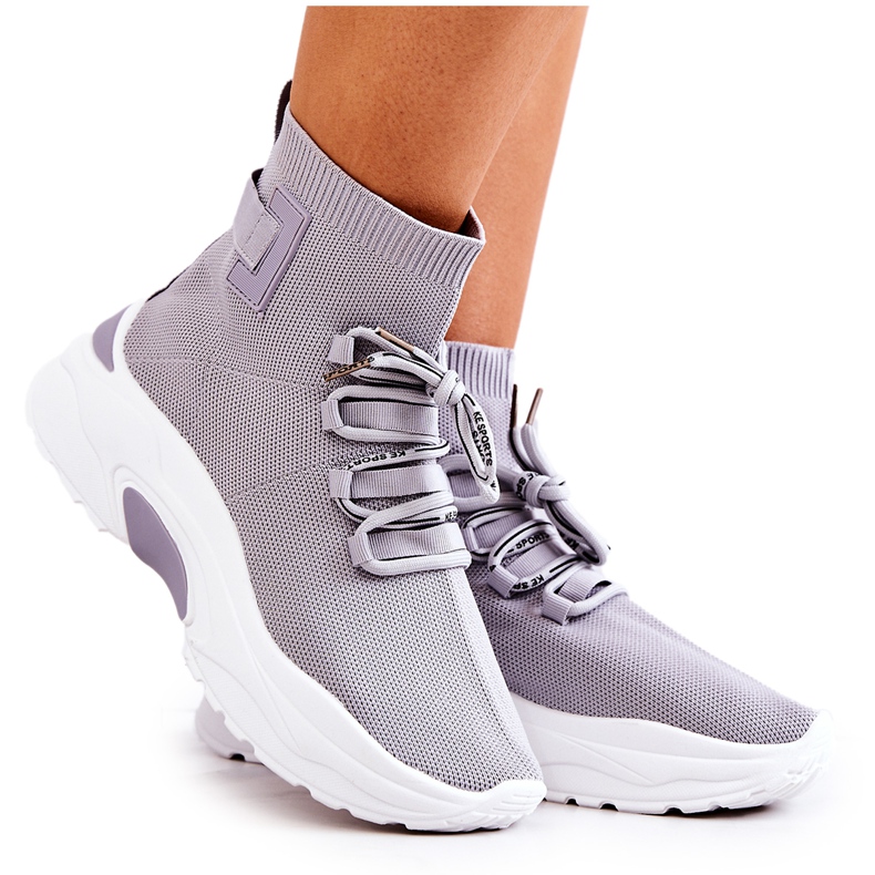 Șosete sport damă gri KeSports violet Șosete sport damă gri KeSports violet