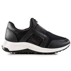 TRENDI Love pantofii slip-on negru TRENDI Love pantofii slip-on negru