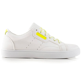 TRENDI Pantofi Sport Ușori Din Piele Ecologică alb galben TRENDI Pantofi Sport Ușori Din Piele Ecologică alb galben