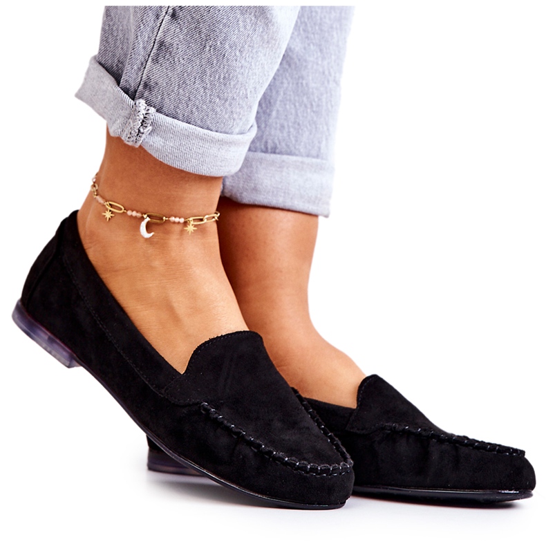 Mocasini din piele intoarsa Sergio Leone MK722 Negri negru