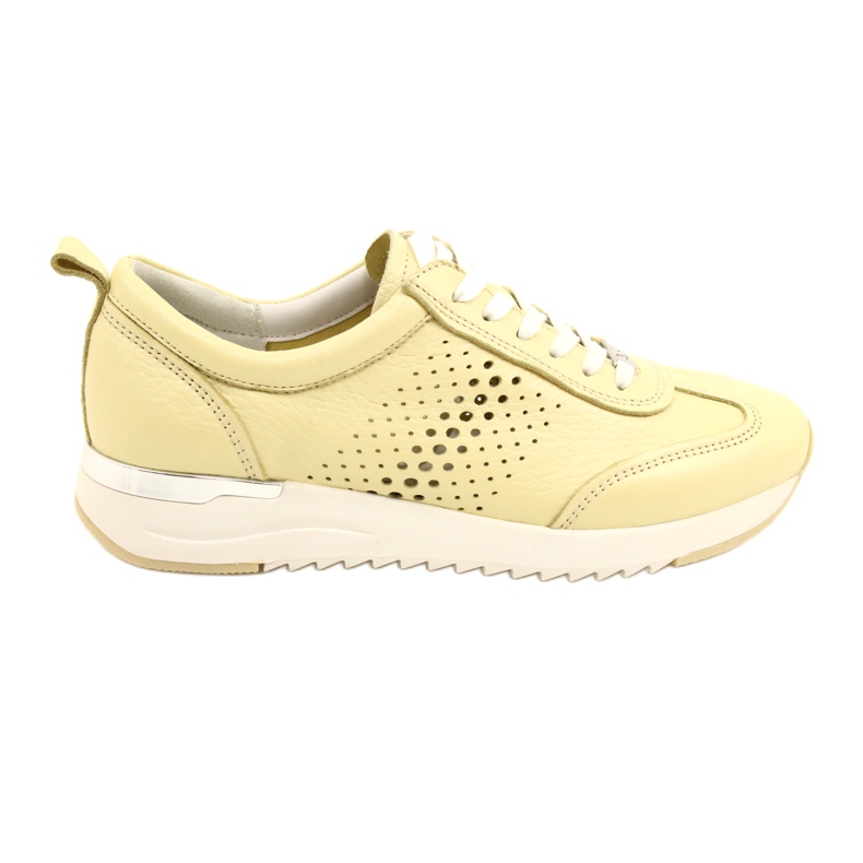 Pantofi Caprice din piele ajurata pentru dama 23500-28 655 galben