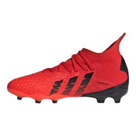 Ghete de fotbal Adidas Predator Freak.3 Fg Jr FY6282 portocale si rosii Ghete de fotbal Adidas Predator Freak.3 Fg Jr FY6282 portocale si rosii