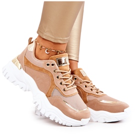 FS2 Adidași Pe Platformă Maro Sallie bej de aur FS2 Adidași Pe Platformă Maro Sallie bej de aur