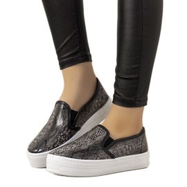 BM Pantofi de sport gri Slip On Irving negru BM Pantofi de sport gri Slip On Irving negru
