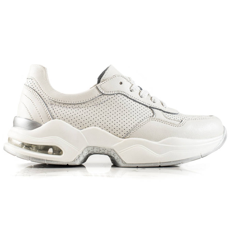 Goodin Adidași din piele ajurată alb Goodin Adidași din piele ajurată alb