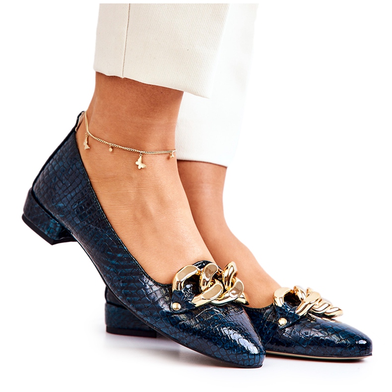 PA2 Pompi din piele lacuita din piele de sarpe, verde Elissabeth negru