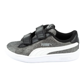 Puma Smash V2 Glitz Glam Jr 367380 04 negru argint