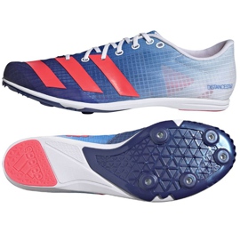Adidas Distancestar M GY0946 crampoane de alergare roșu albastru