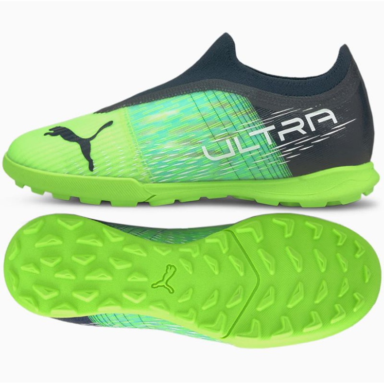 Ghete de fotbal Puma Ultra 3.3 Tt Jr 106531 03 gri, verde verde