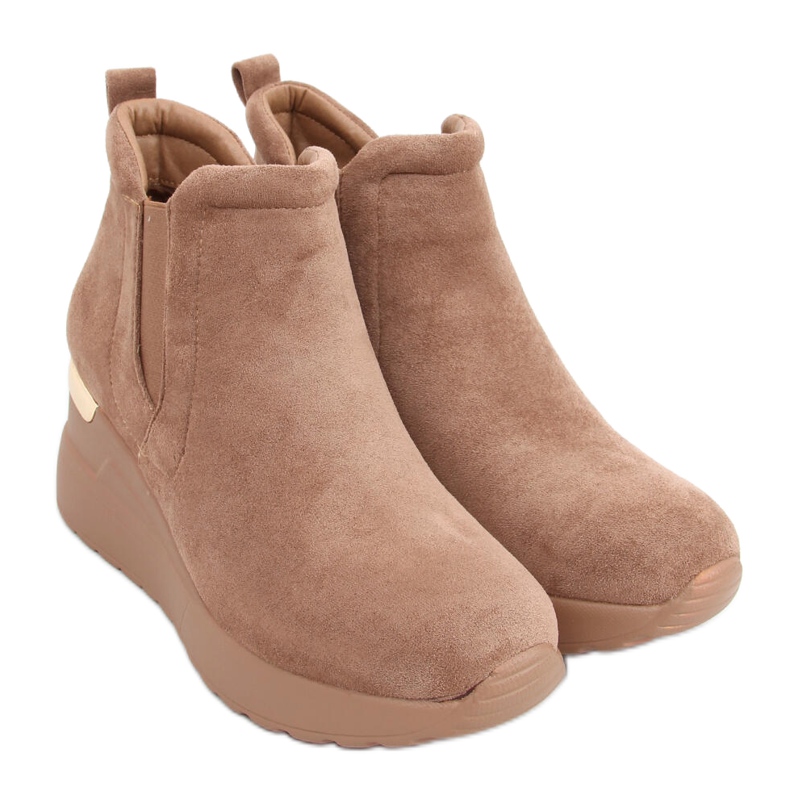 Cizme cu pană Florens Khaki maro Cizme cu pană Florens Khaki maro