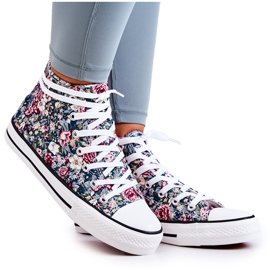 FS2 Adidași înalți cu flori Nollie verzi multicolor verde FS2 Adidași înalți cu flori Nollie verzi multicolor verde