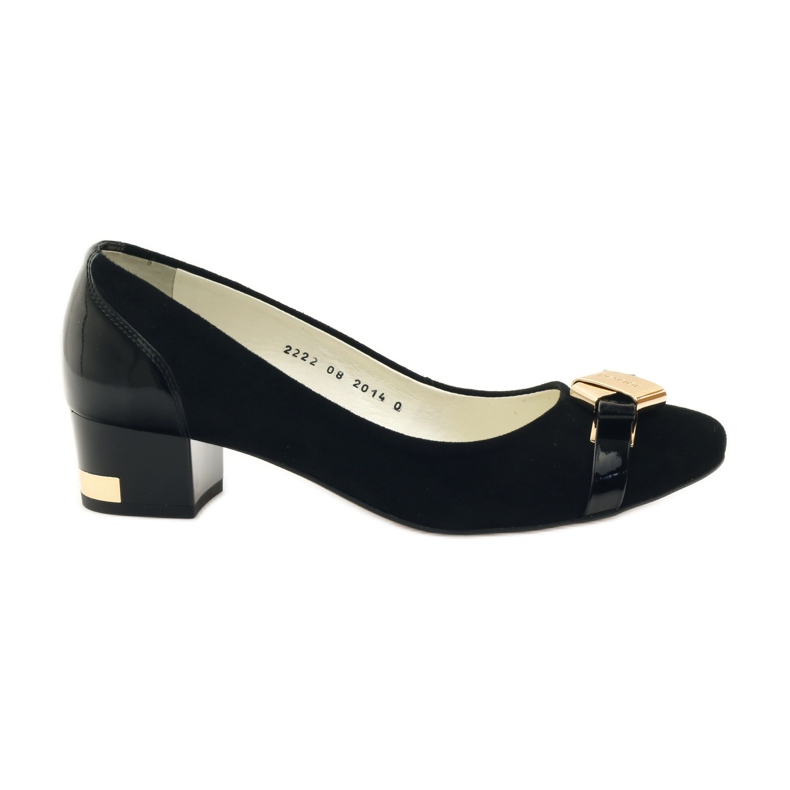 Pompe negre cu decor Neścior auriu negru galben