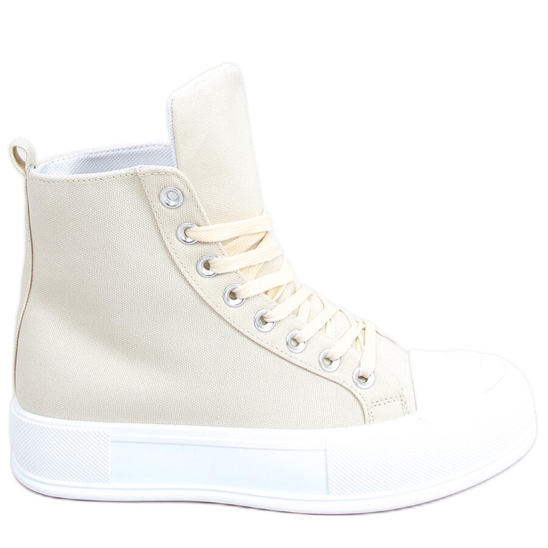 Adidași Kenya bej din pânză la gleznă