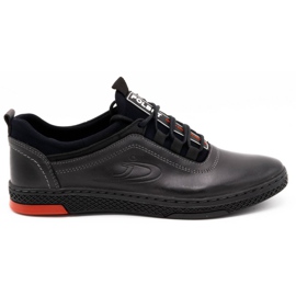 Polbut Pantofi casual barbati din piele K24, gri Polbut Pantofi casual barbati din piele K24, gri