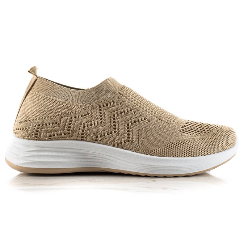 Renda Pantofi sport ajurat cu slip-on bej