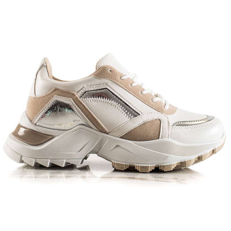 TRENDI Adidași eleganți alb multicolor TRENDI Adidași eleganți alb multicolor