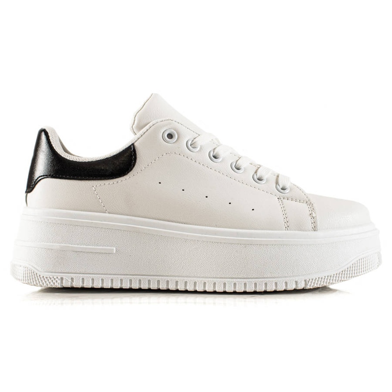 Fashion Adidași la modă pe platformă alb negru