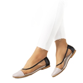 Balerini Pastella transparenti violet incolor negru Balerini Pastella transparenti violet incolor negru