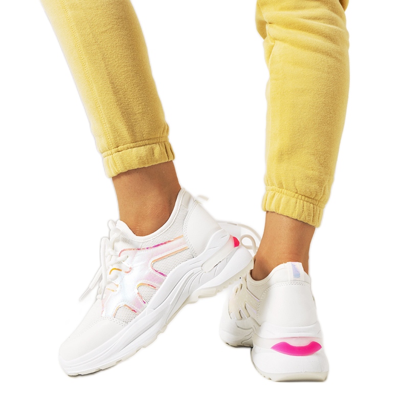 Tenisi Bates roz și albi