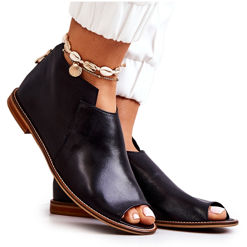 Cizme din piele cu toc înalt Laura Messi negru 2324