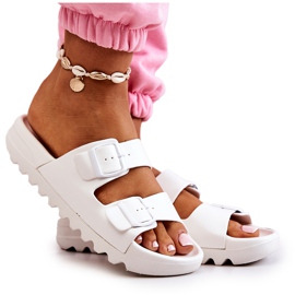 PS1 Papuci de cauciuc pe platforma Westie White alb