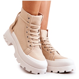 PS1 Cizme de drumeție cu legături bej închis Faithfull PS1 Cizme de drumeție cu legături bej închis Faithfull