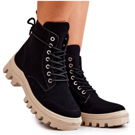 PS1 Cizme din piele intoarsa Legate Black Hurricane negru PS1 Cizme din piele intoarsa Legate Black Hurricane negru
