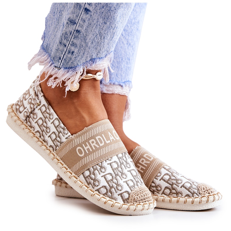 PS1 Espadrile Clasice Bej Warm Time maro