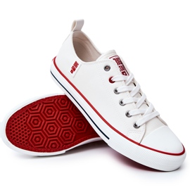 Tenisi din piele pentru bărbați Big Star JJ174069 alb Tenisi din piele pentru bărbați Big Star JJ174069 alb