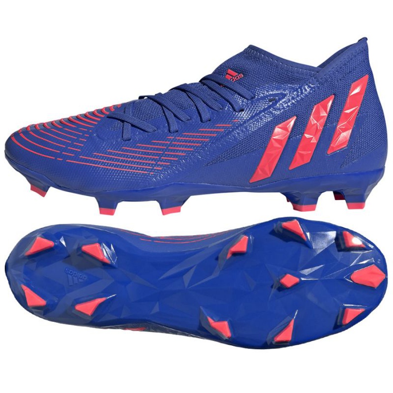 Ghete de fotbal Adidas Predator Edge.3 Fg M GW2276 albastru albastru si rosu