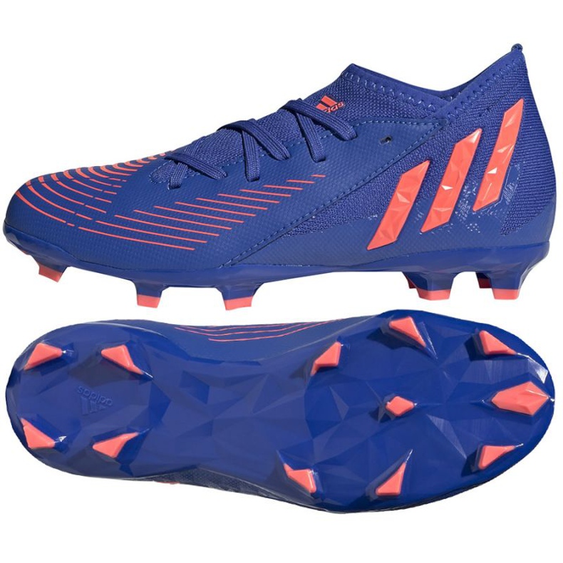 Ghete de fotbal Adidas Predator Edge.3 Fg Jr GW2361 albastru albastru