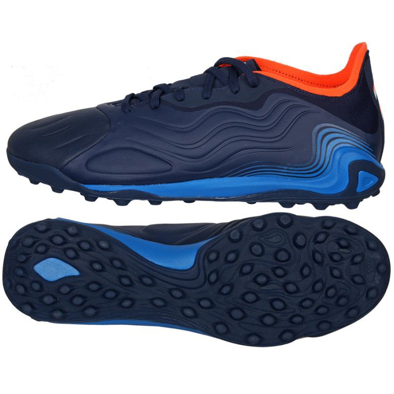 Ghete de fotbal Adidas Copa Sense.1 Tf M GW4951 multicolor albastru și bleumarin Ghete de fotbal Adidas Copa Sense.1 Tf M GW4951 multicolor albastru și bleumarin