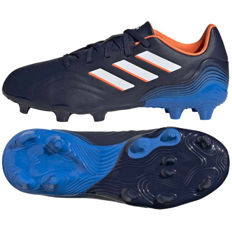 Ghete de fotbal Adidas Copa Sense.3 Fg Jr GW7412 multicolor albastru marin Ghete de fotbal Adidas Copa Sense.3 Fg Jr GW7412 multicolor albastru marin