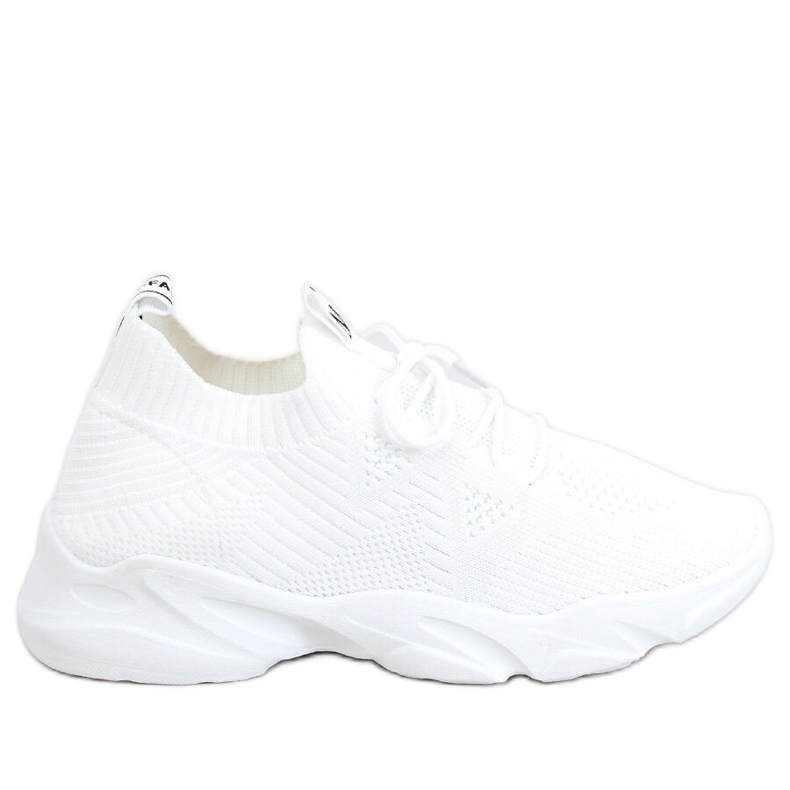 Pantofi sport cu șosete Fresto White alb