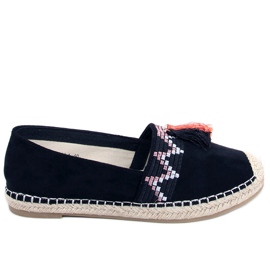 Espadrile Boho cu franjuri Birna Black negru