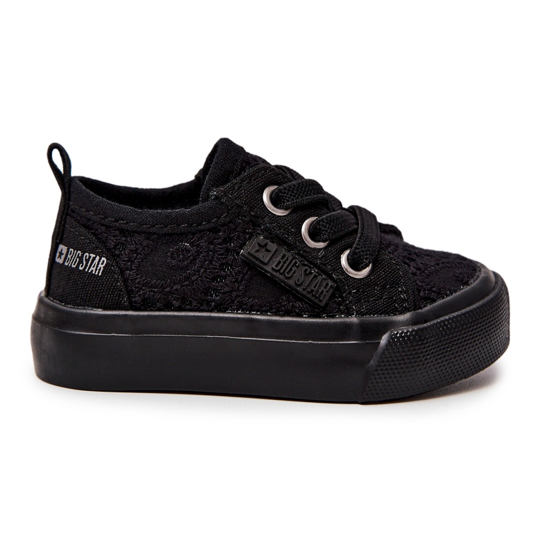 Pantofi negri ajurat Big Star JJ374019 negru