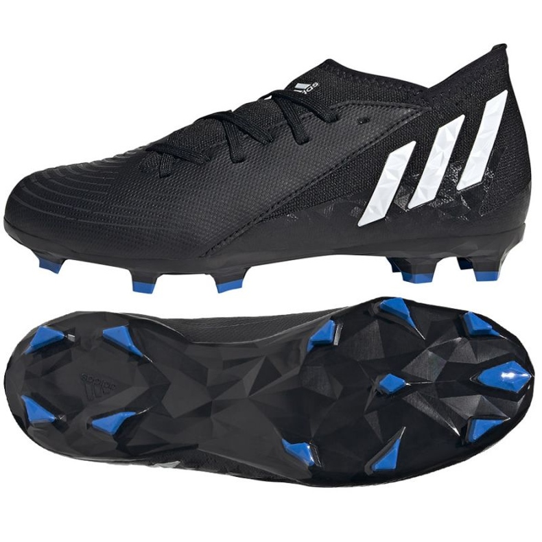 Ghete de fotbal Adidas Predator Edge.3 Fg Jr GW2360 negru negru