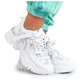 FB2 Adidași pe o talpă masivă, alb, stilul tău