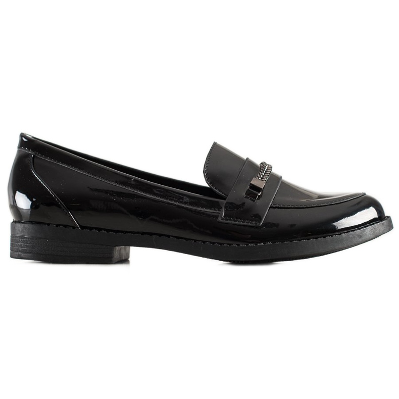 TRENDI Pantofi eleganti lacuiti negru