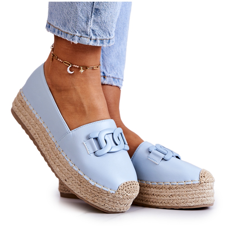 FB2 Espadrile clasice pe platforma albastră Julianne albastru