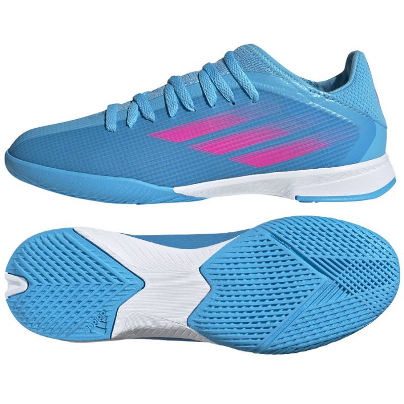 Pantofi Adidas X Speedflow.3 In J Jr GW7493 albastru albastru