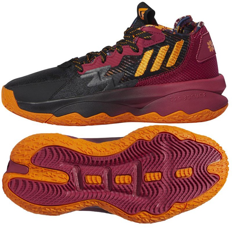 Pantof de baschet Adidas Dame 8 Jr GW3862 multicolor negru