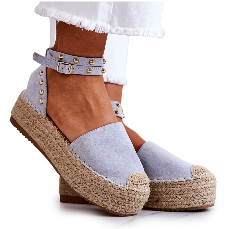 FB2 Espadrile Sandale Cu Blue Lillian Jets albastru