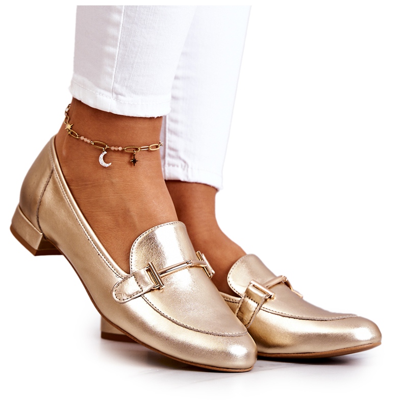 Brogues dama Laura Messi 2121 Gold de aur Brogues dama Laura Messi 2121 Gold de aur