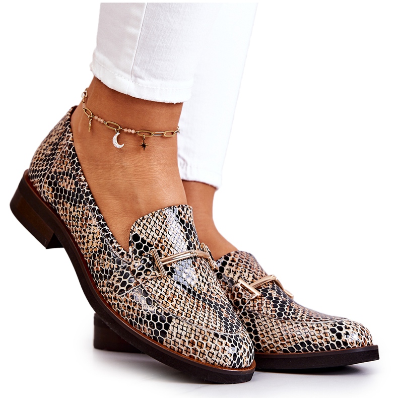 Mocasini dama Laura Messi 2307 bej-negru