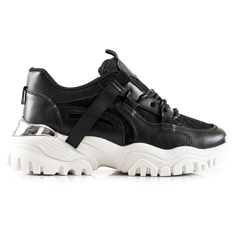 TRENDI Adidași la modă cu sclipici negru