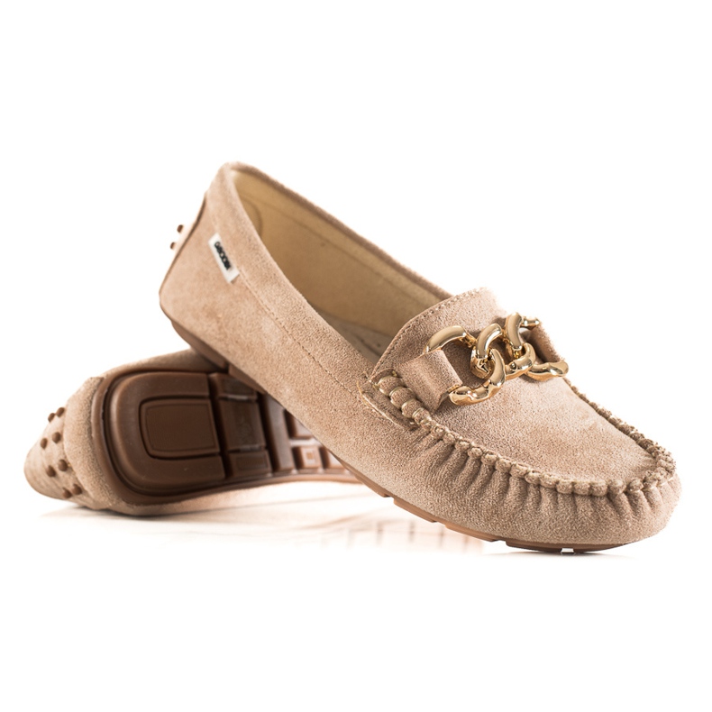 Goodin Mocasini Clasici Cu Ornament bej